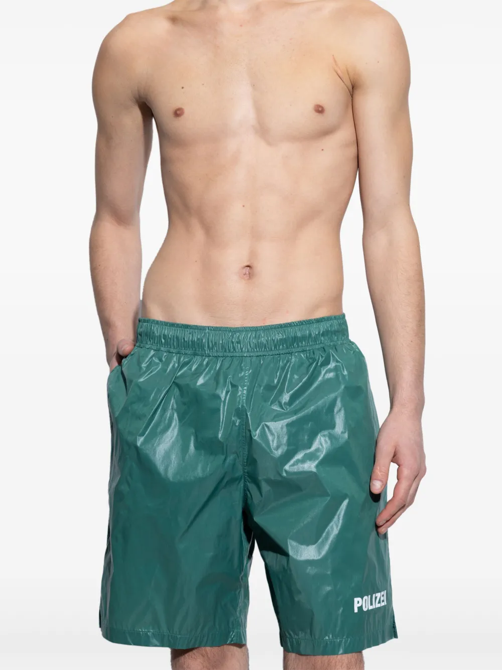 VETEMENTS Polizei swim shorts - Groen