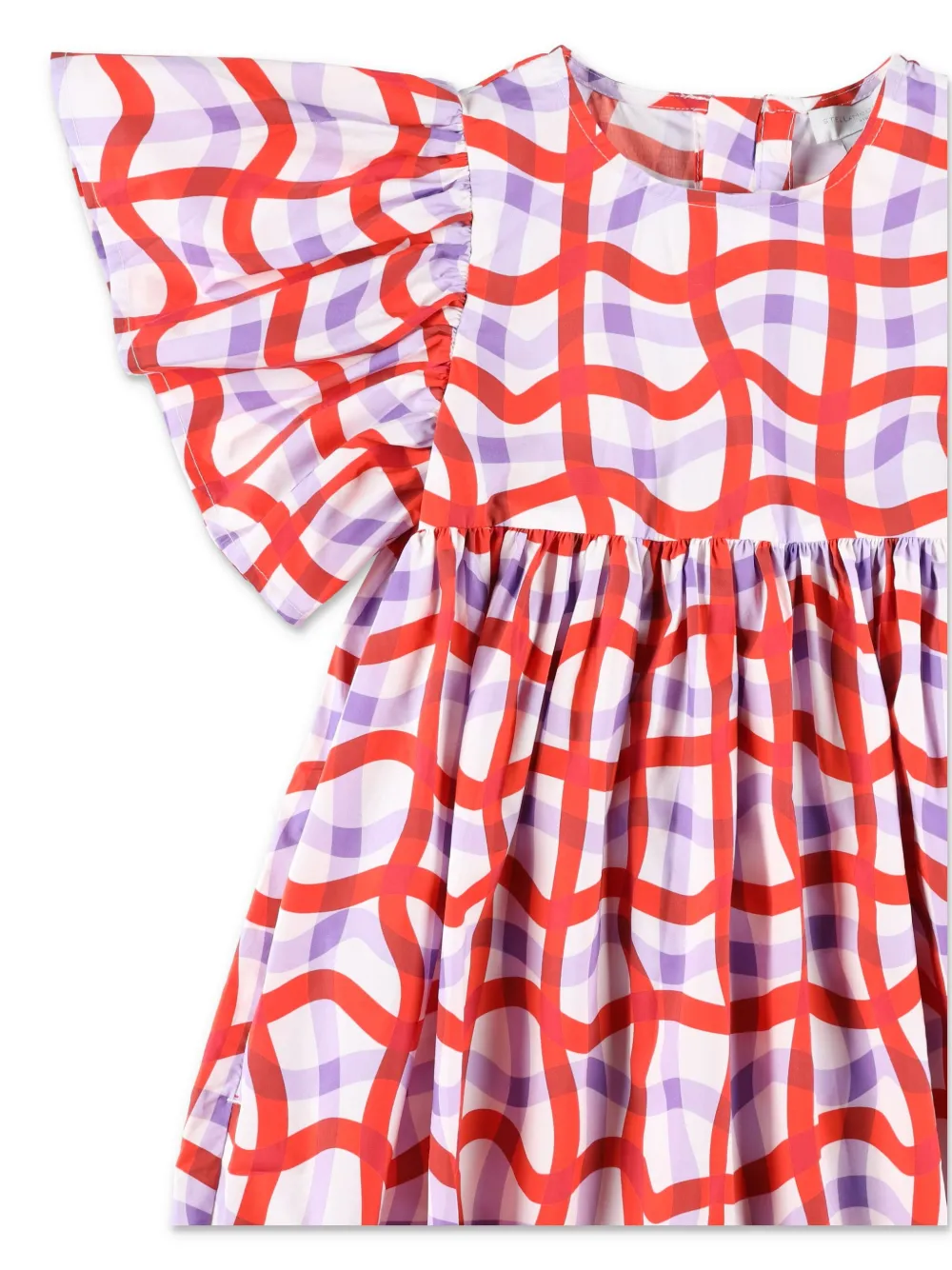 Stella McCartney Kids Geruite jurk Rood