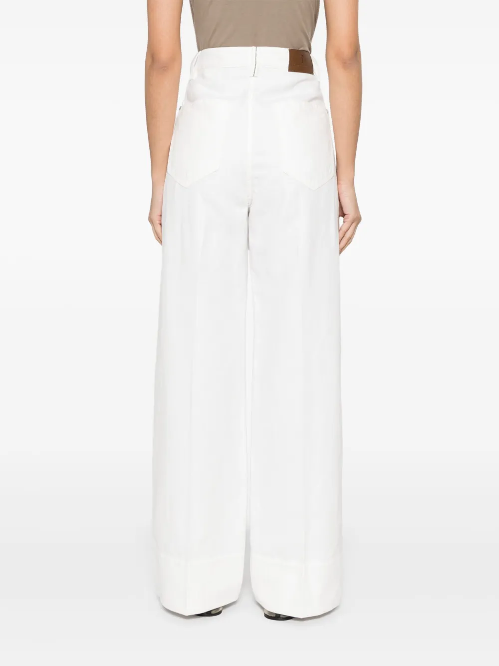 Brunello Cucinelli Jeans met wijde pijpen Wit