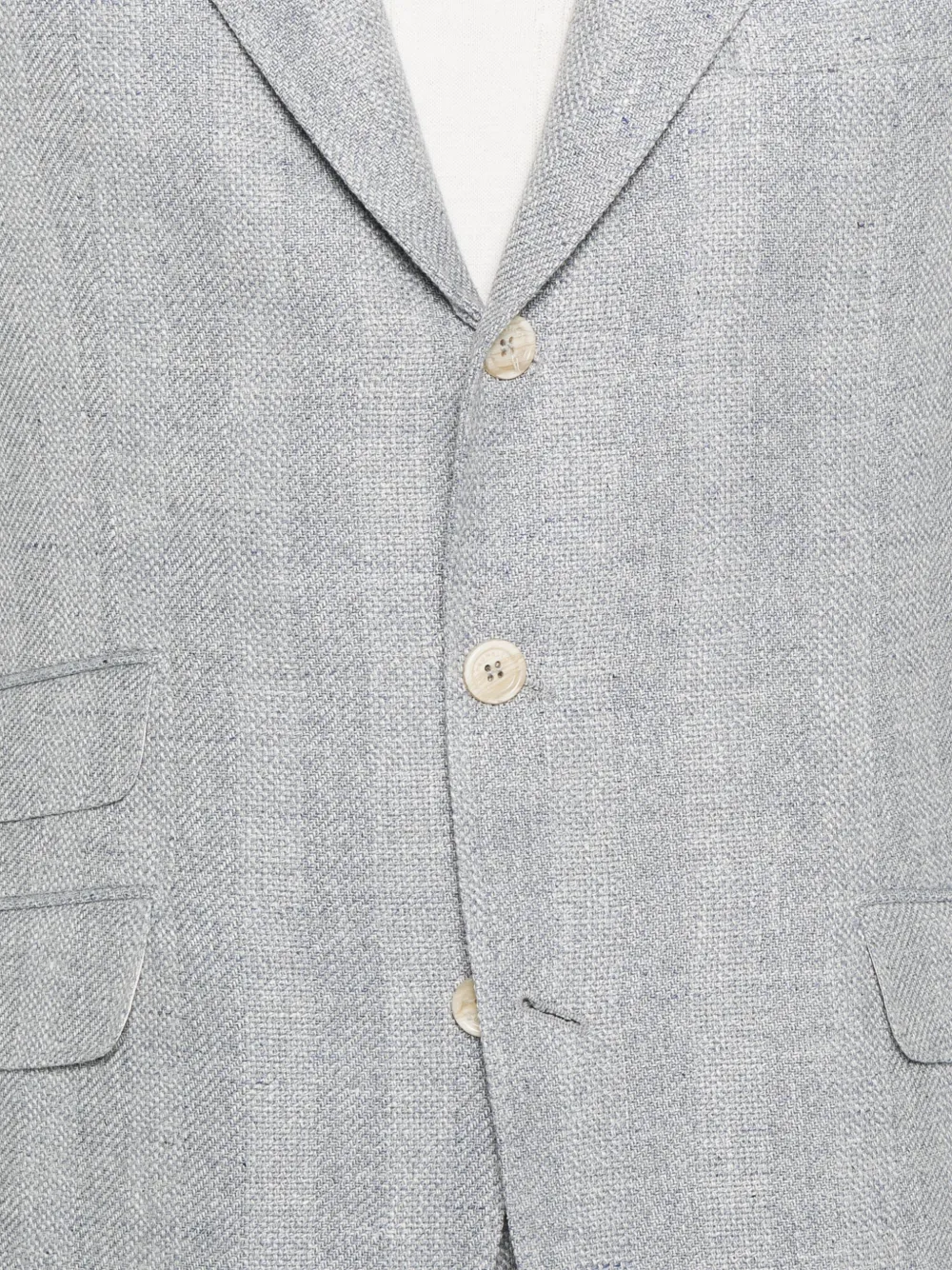 Brunello Cucinelli Blazer met enkele rij knopen Blauw