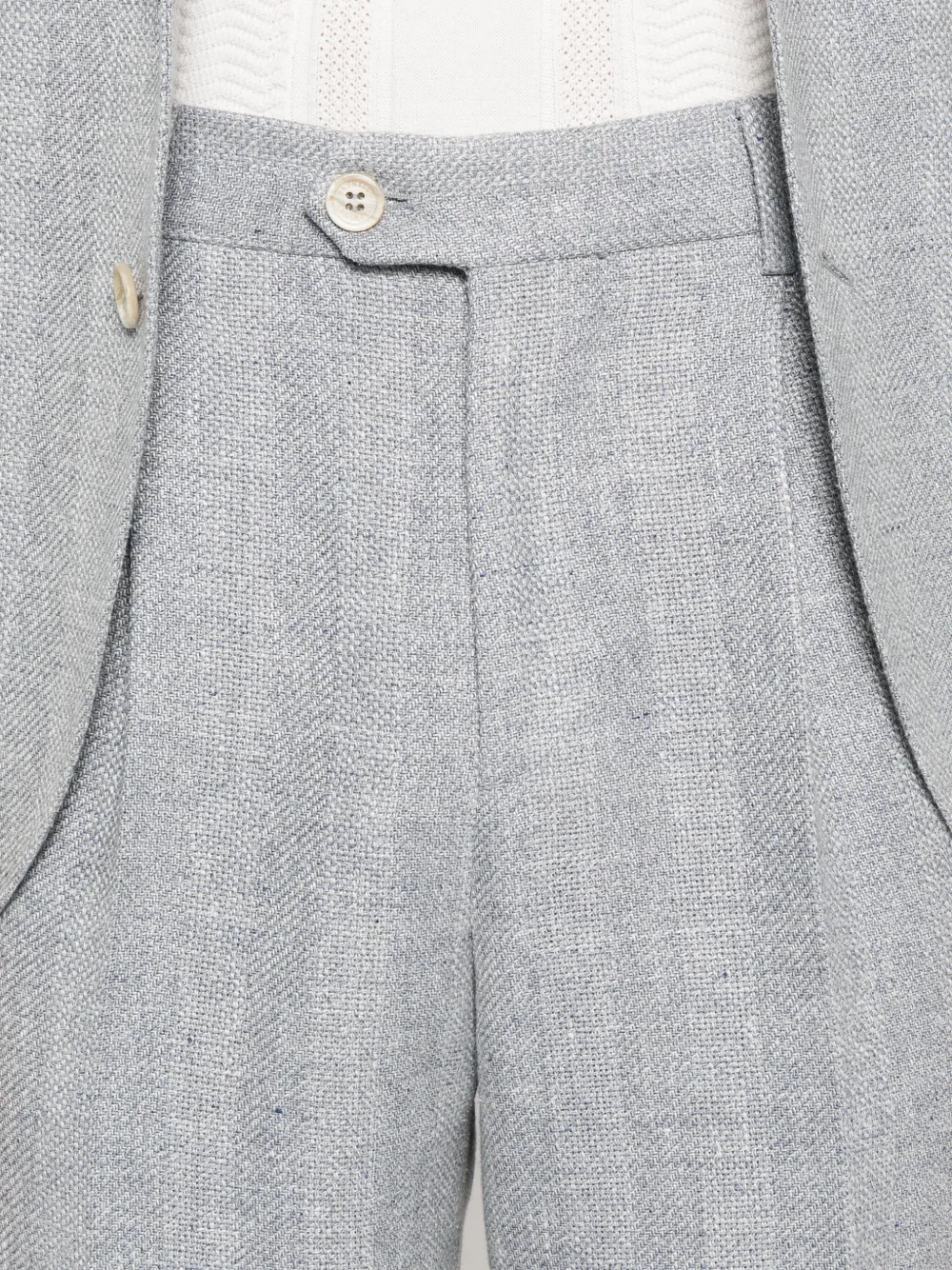 Brunello Cucinelli Blazer met enkele rij knopen Blauw