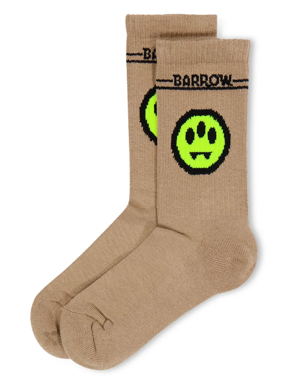 Barrow Logo-intarsia Socks In Neutrals