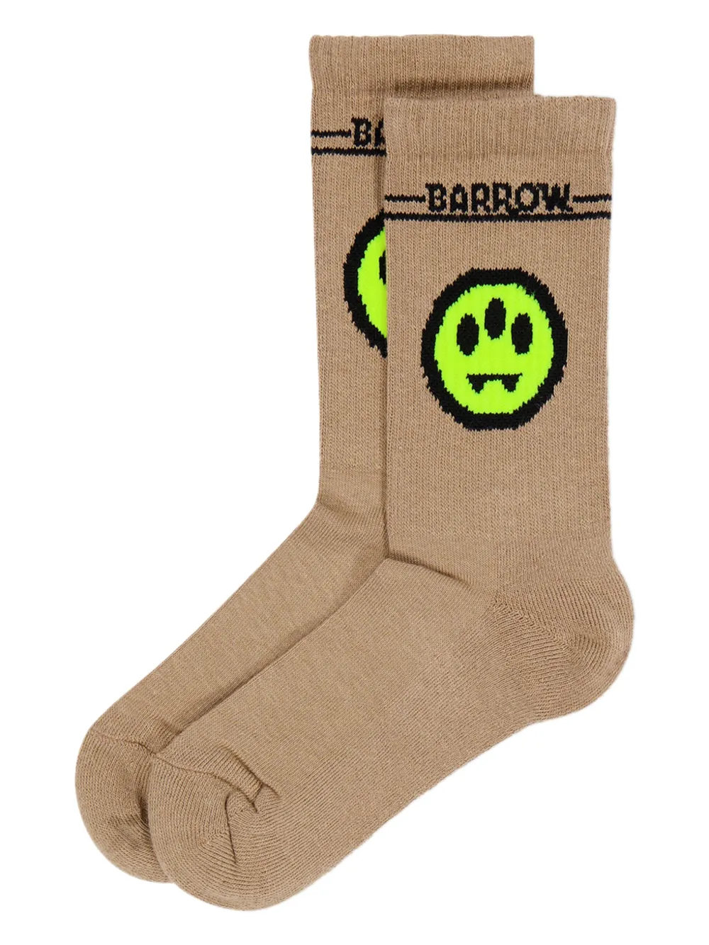 Barrow kids Sokken met intarsia logo Beige