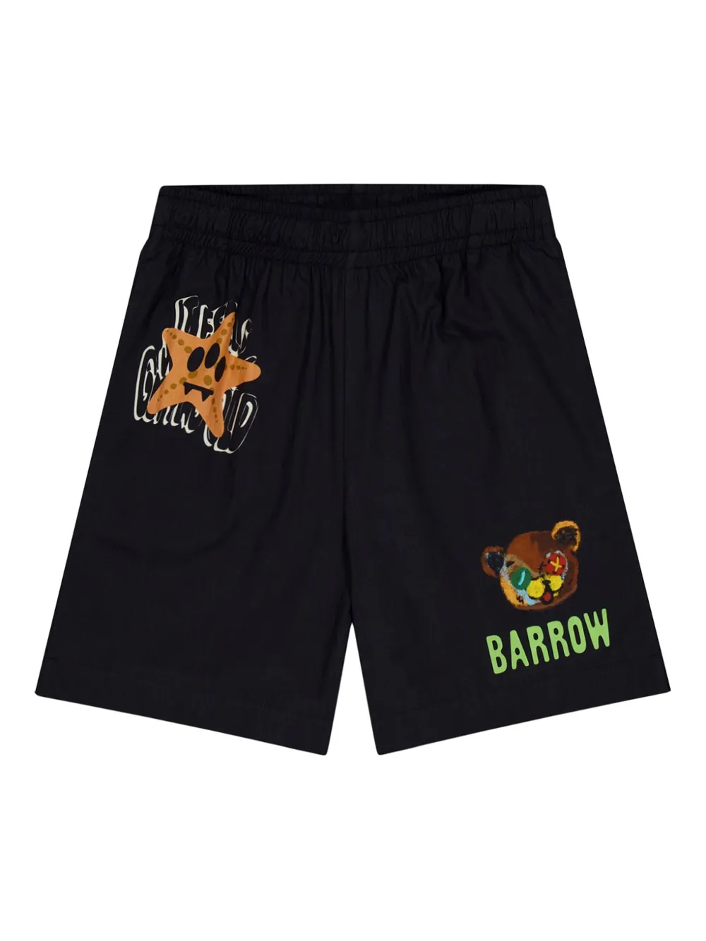 Barrow kids Shorts met grafische print Zwart