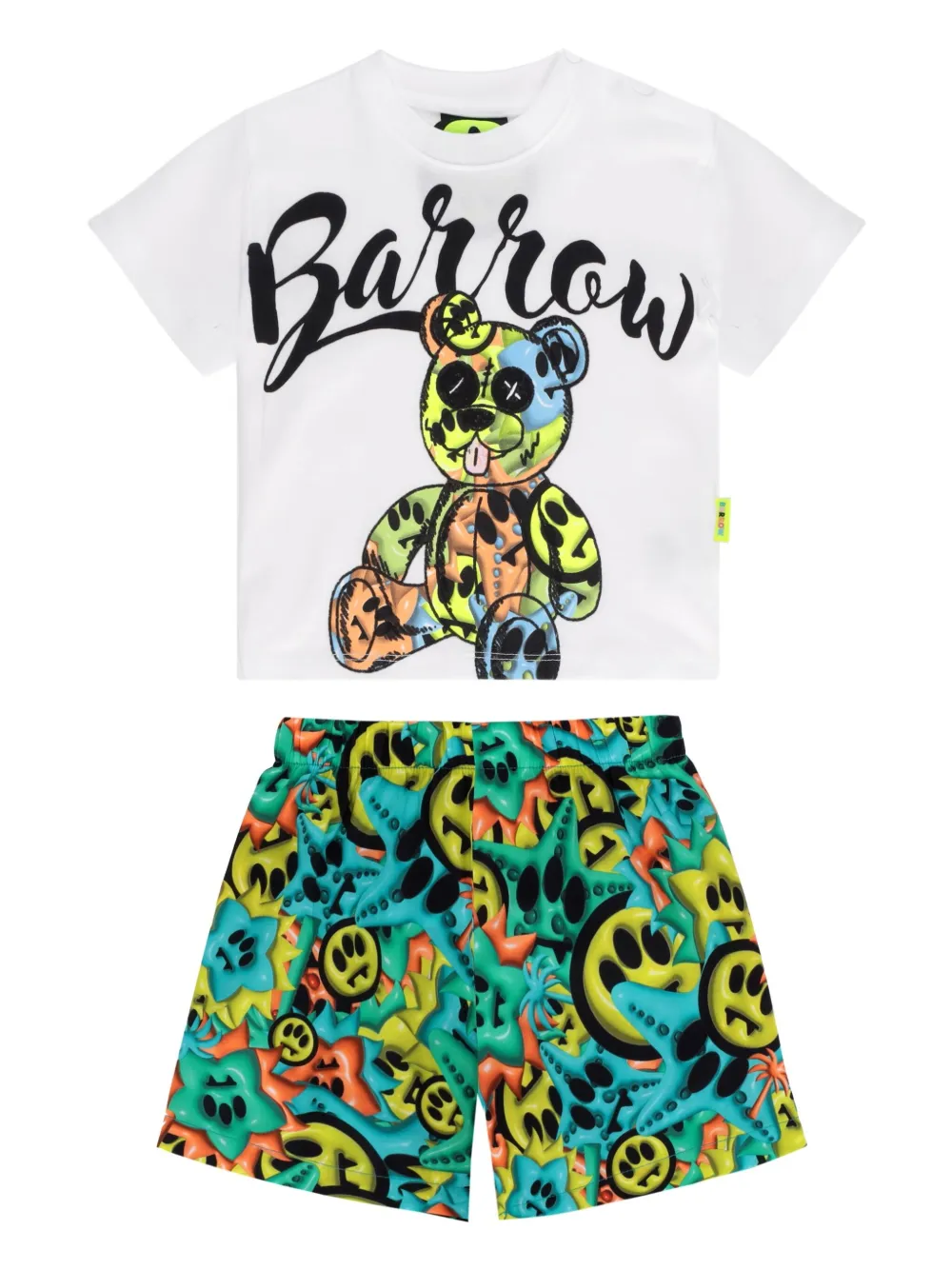 Barrow kids Shorts set met print Wit