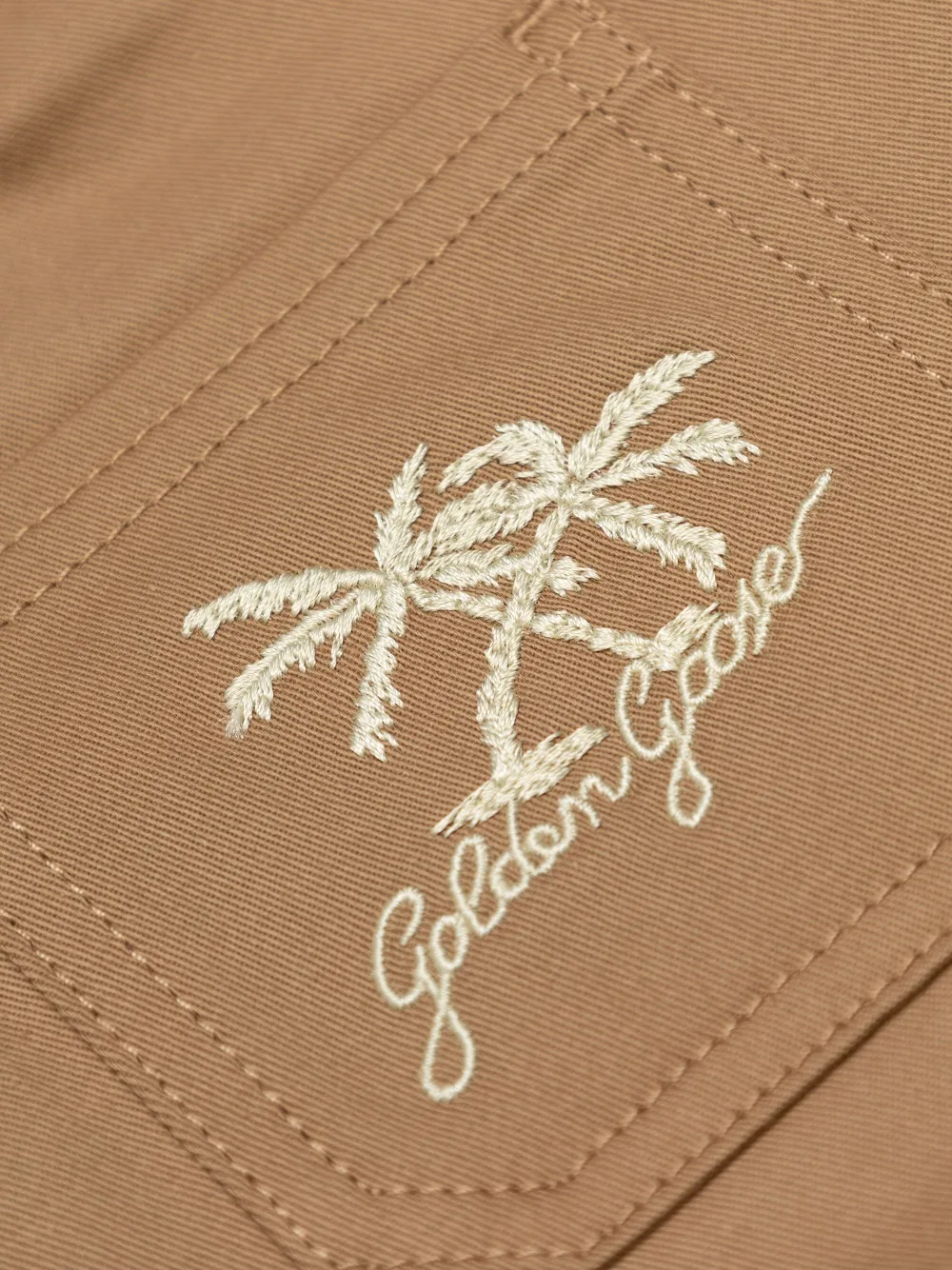 Golden Goose Kids Shorts met geborduurd logo Beige