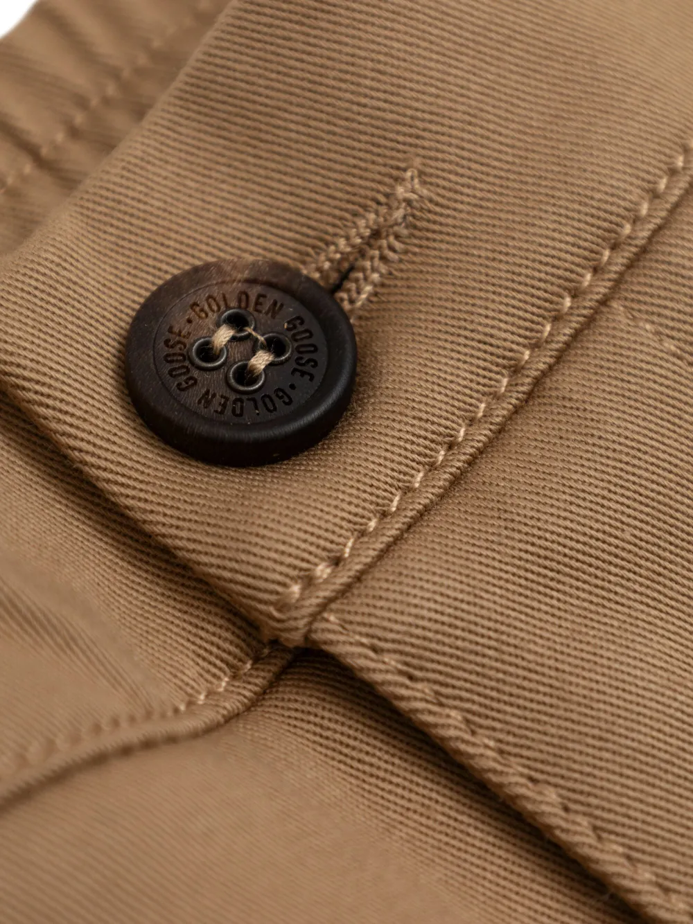 Golden Goose Kids Shorts met geborduurd logo Beige
