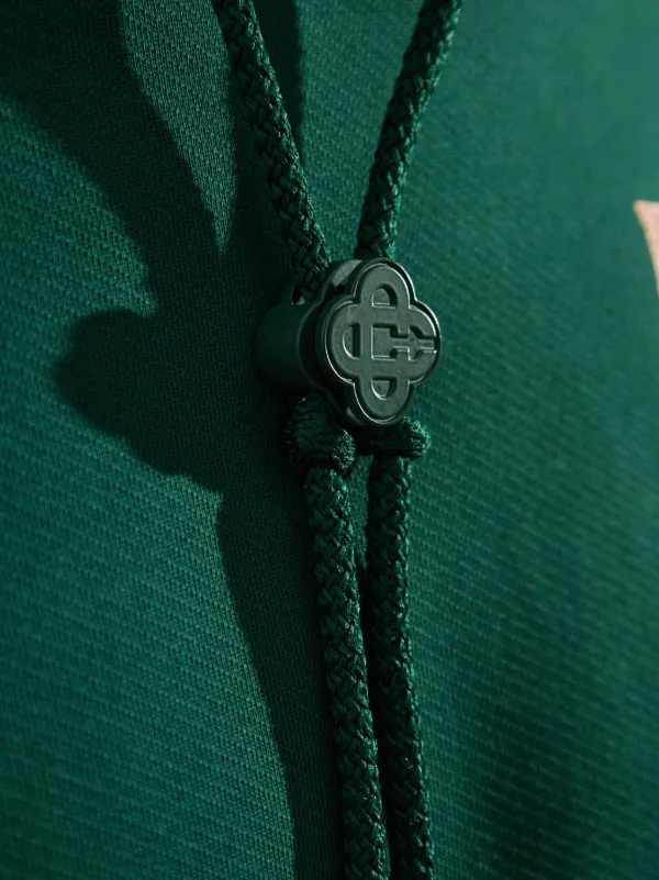 【関税込み】Casablanca グリーン ゴシックロゴ フーディ Casablanca Gothic Stacked-logo Hoodie | Green | FARFETCH
