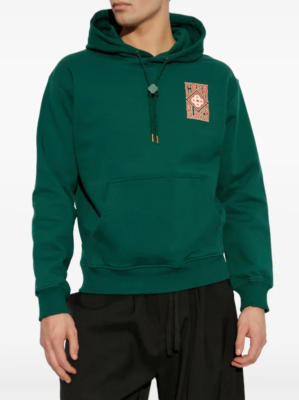 Casablanca Gothic Stacked-logo Hoodie | Green | FARFETCH