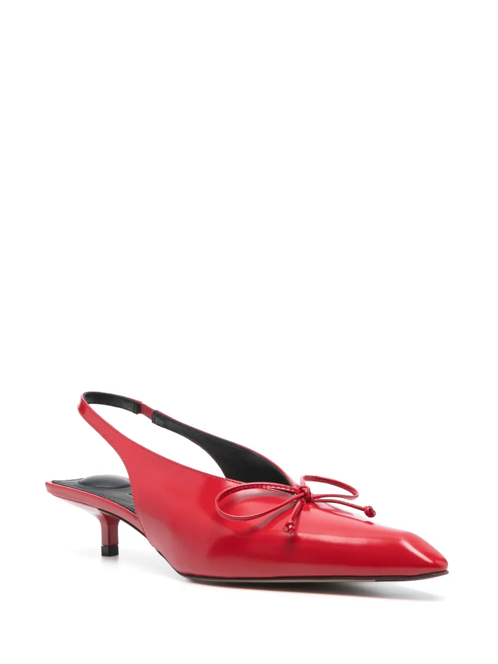 Jacquemus 35 mm Cubisto slingback pumps - Rood