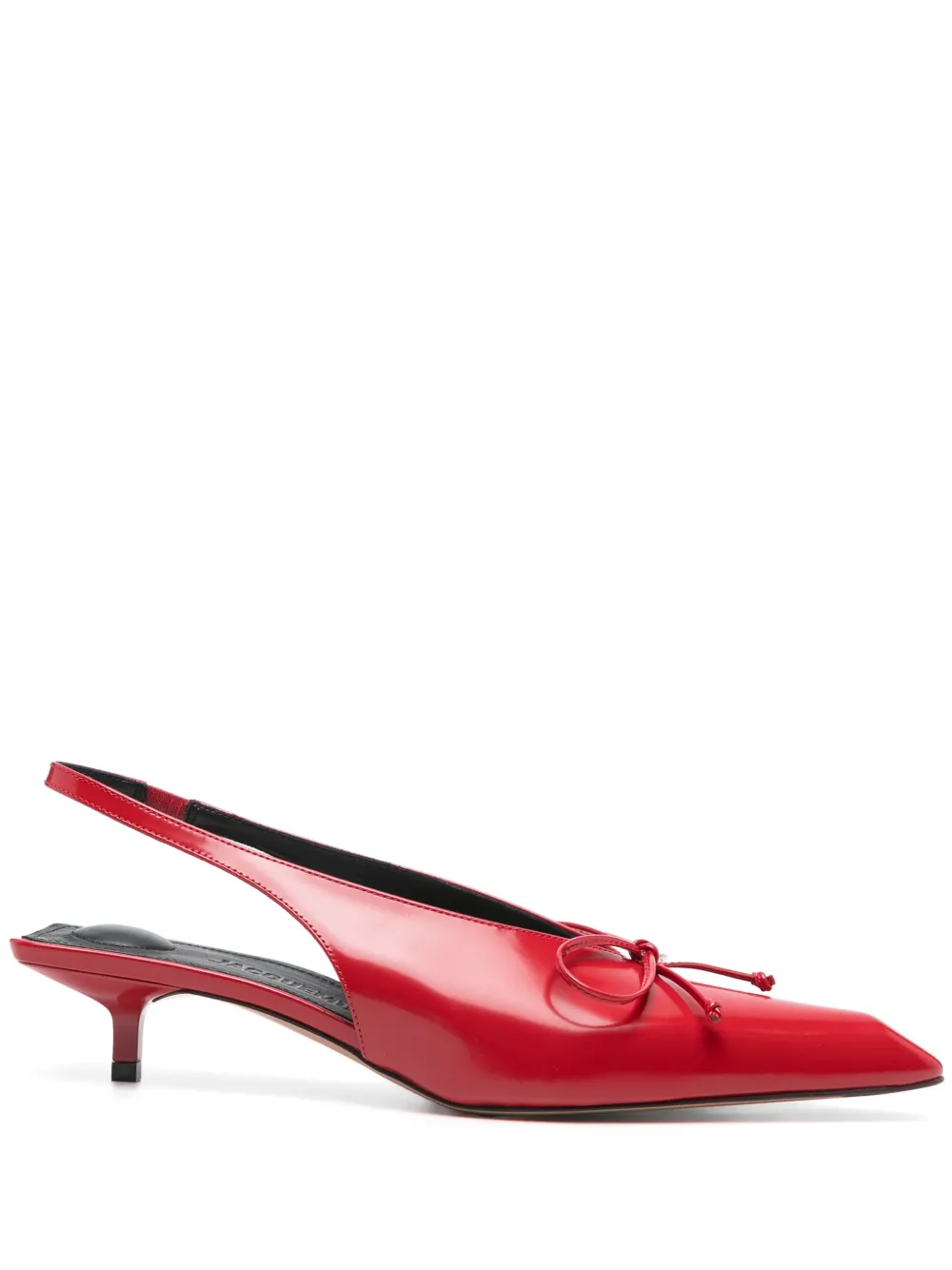 Jacquemus 35mm Cubisto slingback Rood