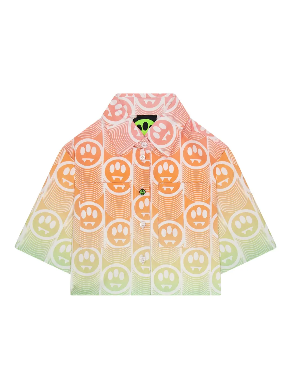 Barrow kids Shirt met logoprint Oranje