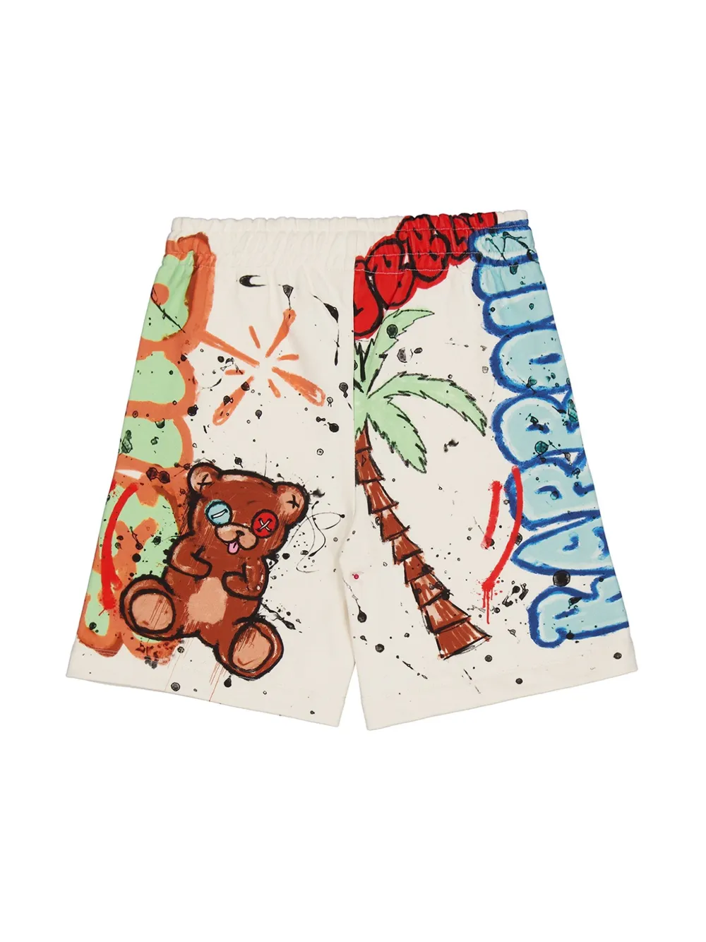 Barrow kids Shorts met grafische print - Beige