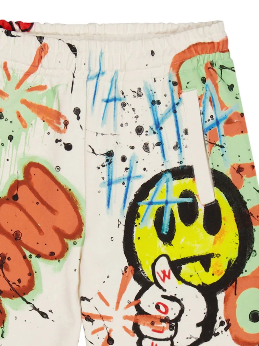 Barrow kids Shorts met grafische print Beige