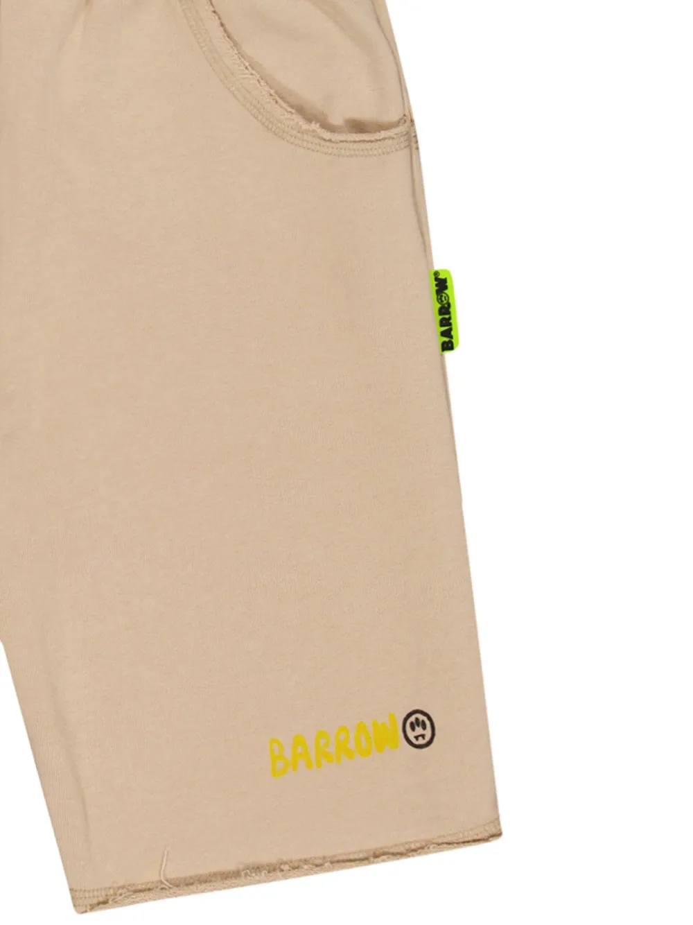 Barrow Logo-print Shorts In Neutrals
