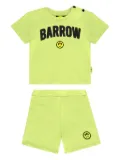 Barrow kids logo-print shorts set - Green