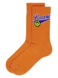 Barrow kids logo-intarsia socks - Orange