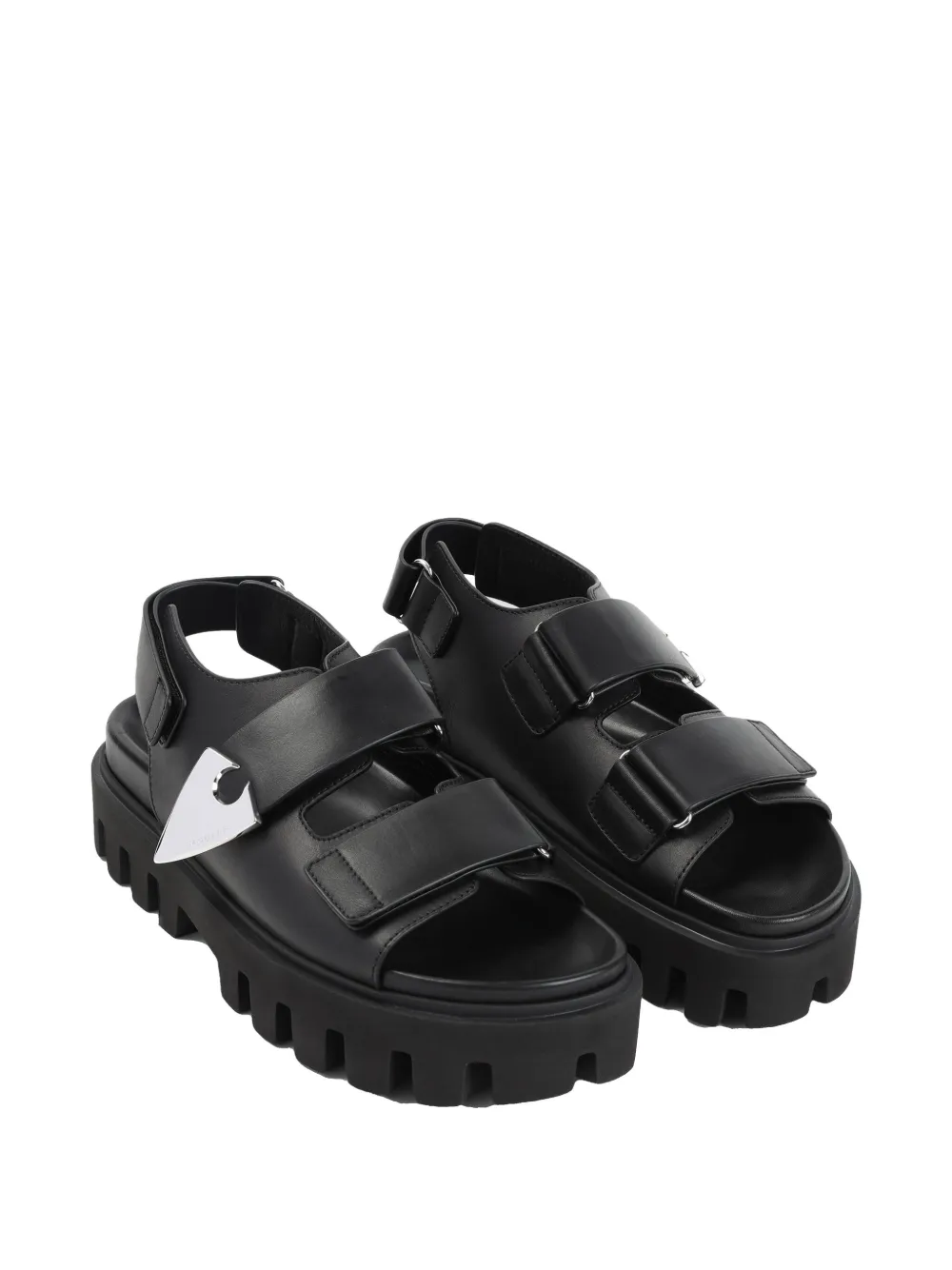 Alexander McQueen Leren sandalen - Zwart