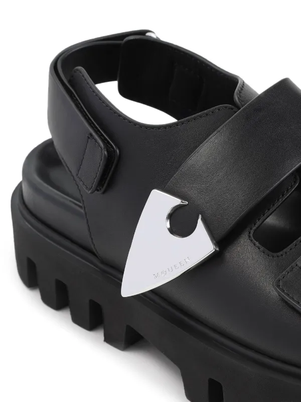 Alexander McQueen Leather Sandals | Black | FARFETCH