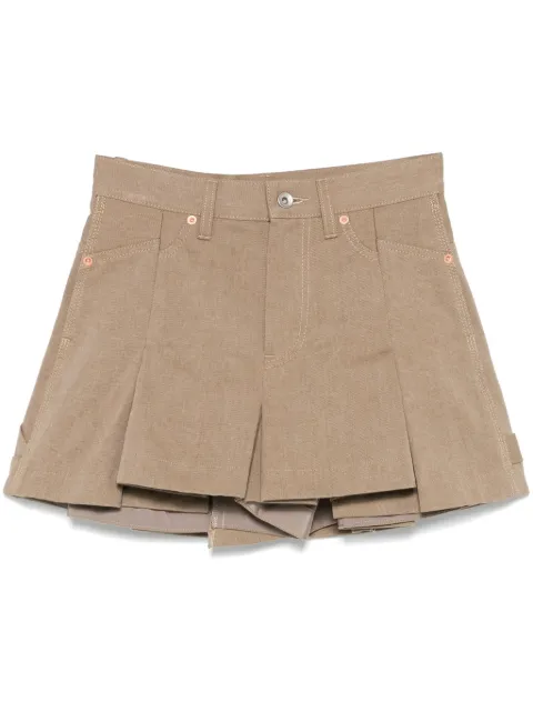 sacai skorts de mezclilla