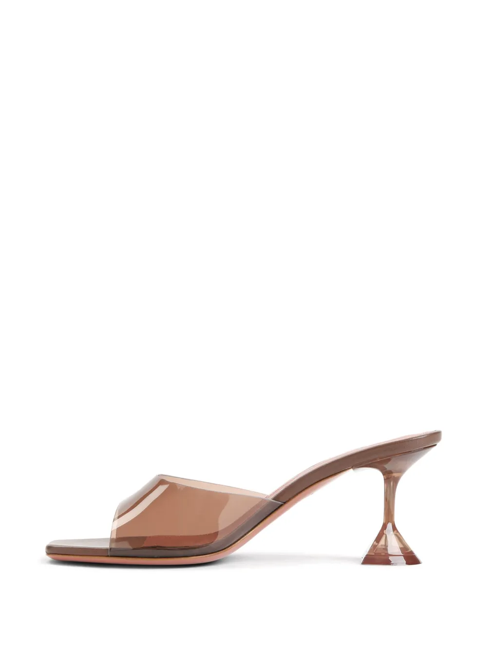 Amina Muaddi 70mm Lupita mules Brown