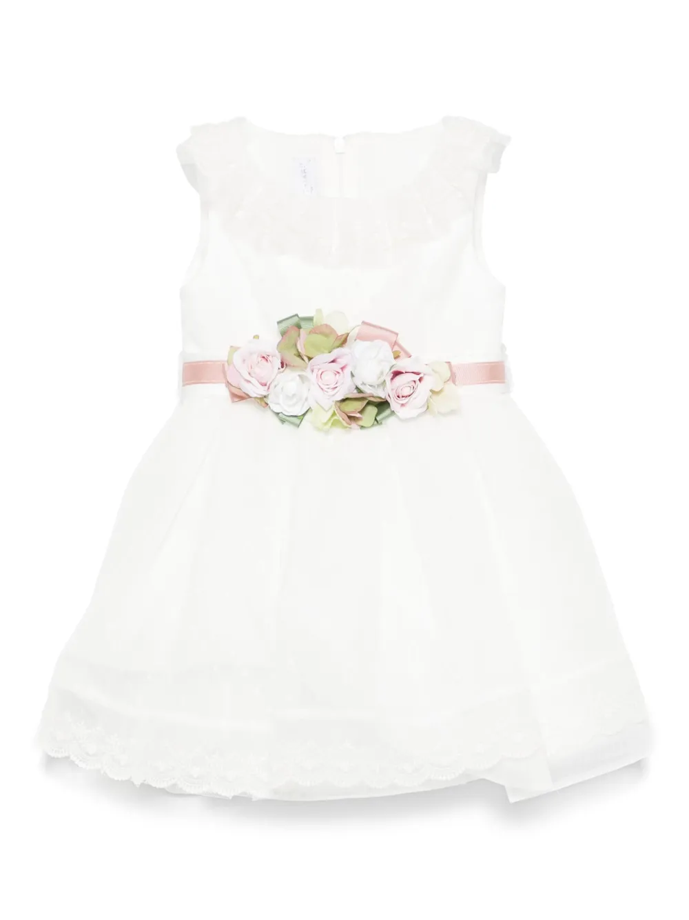 Colorichiari Jurk met bloe patch Wit
