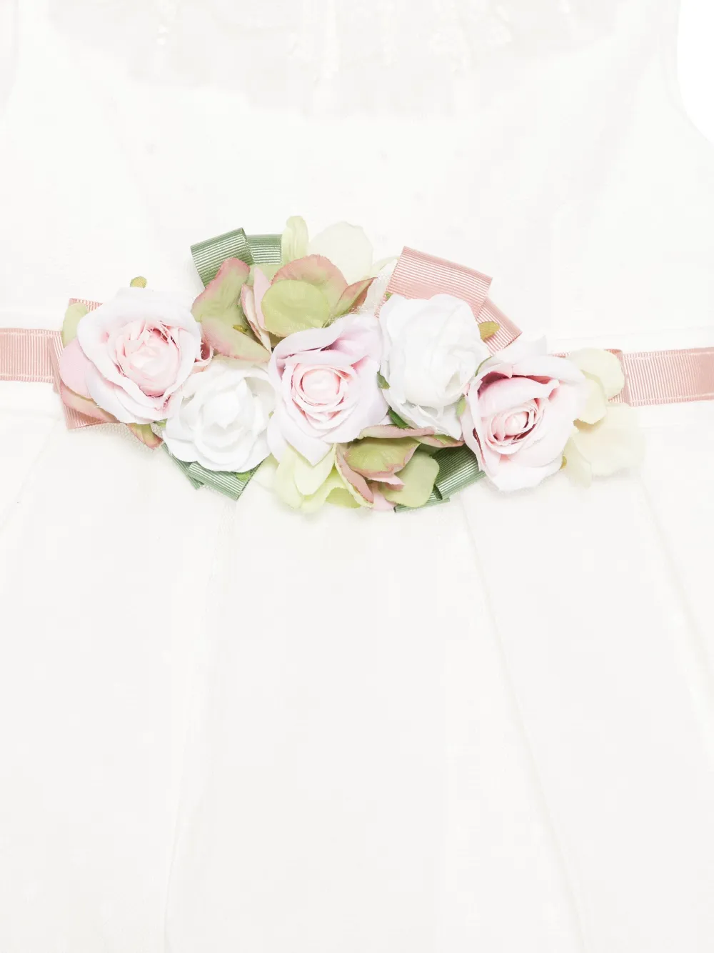 Colorichiari Jurk met bloemenpatch Wit