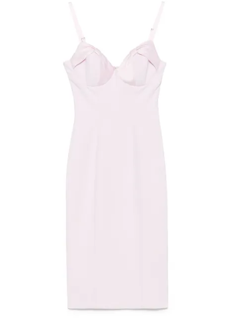 Elisabetta Franchi satin-bow crepe midi dress