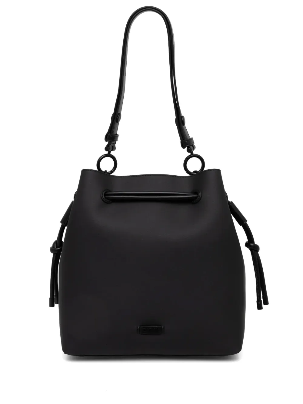 logo-plaque bucket bag