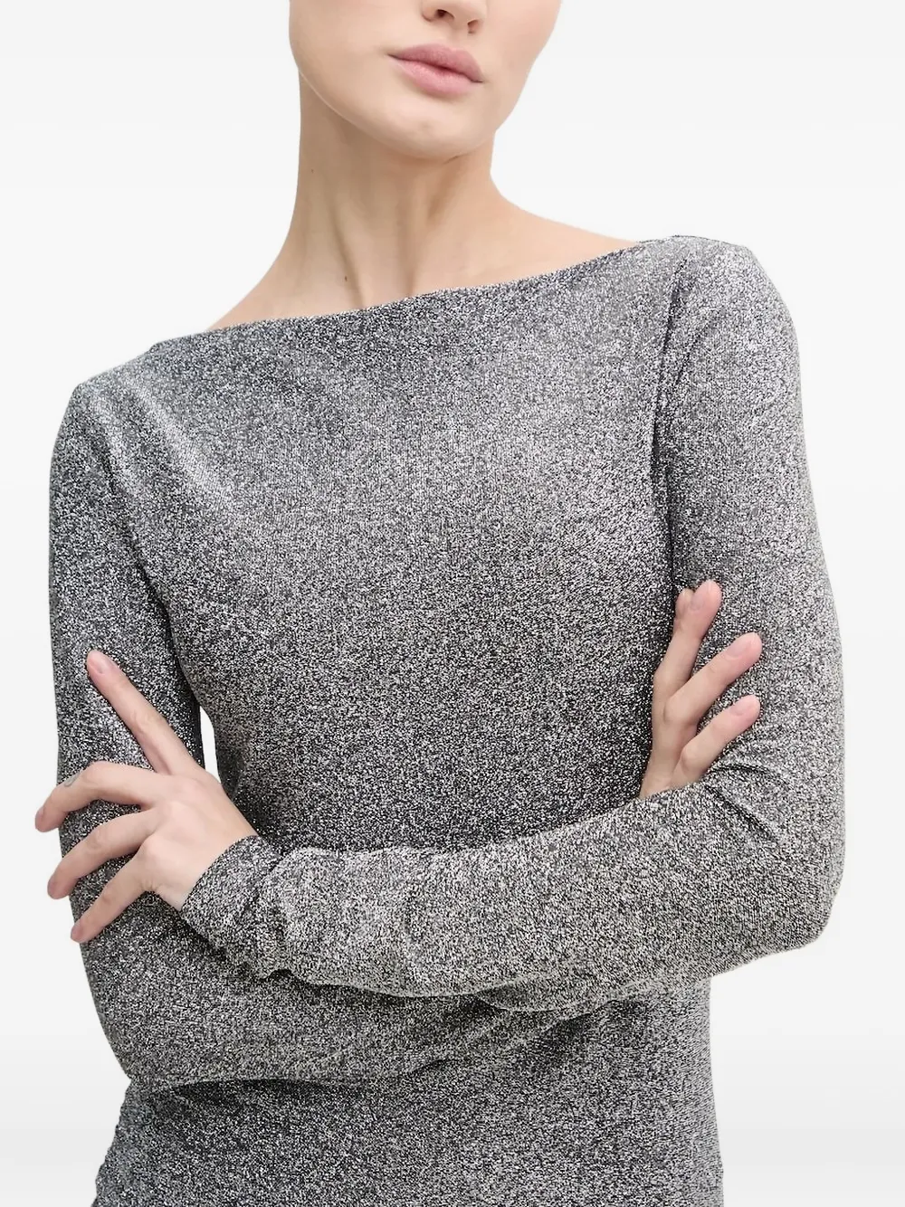 Day Birger Et Mikkelsen Halsey maxi-jurk met lange mouwen Grijs