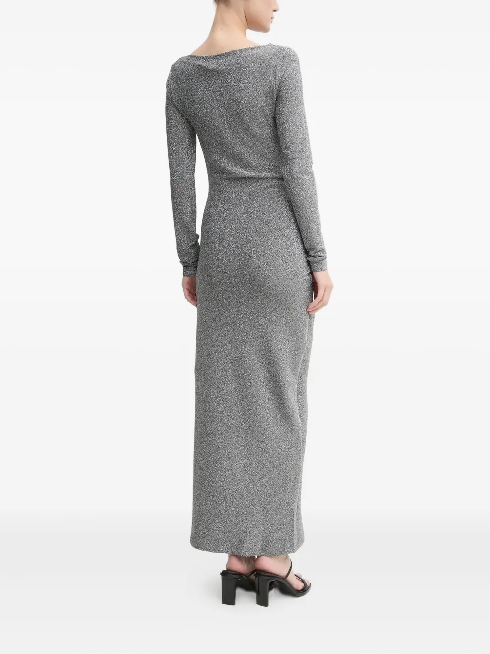 Day Birger Et Mikkelsen Halsey maxi-jurk met lange mouwen - Grijs