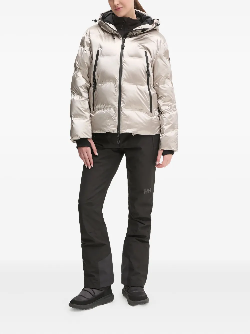 Ea7 Emporio Armani Ski-jack met capuchon - Beige
