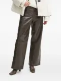 Day Birger Et Mikkelsen drawstring leather trousers - Brown