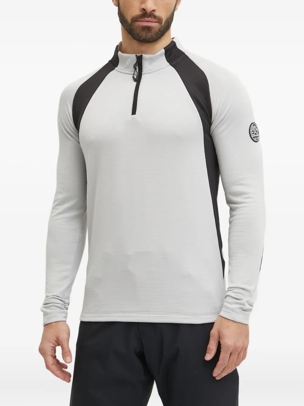 Ea7 Emporio Armani top para nieve con paneles y cierre | gris | Image 1