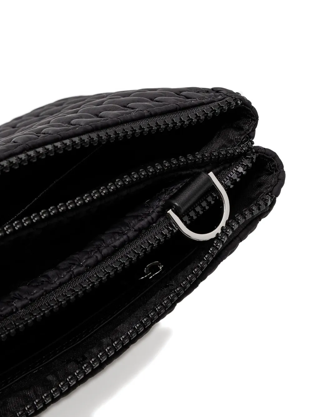 DKNY Gewatteerde crossbodytas met dubbele rits Zwart