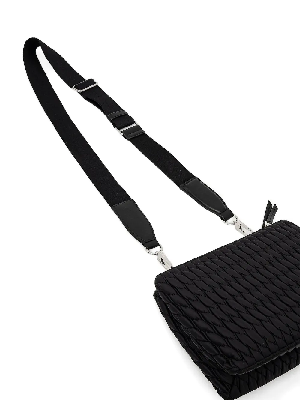 DKNY Gewatteerde crossbodytas met dubbele rits Zwart