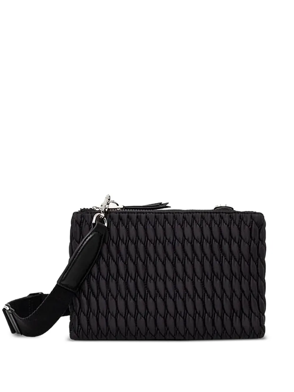 DKNY Gewatteerde crossbodytas met dubbele rits Zwart