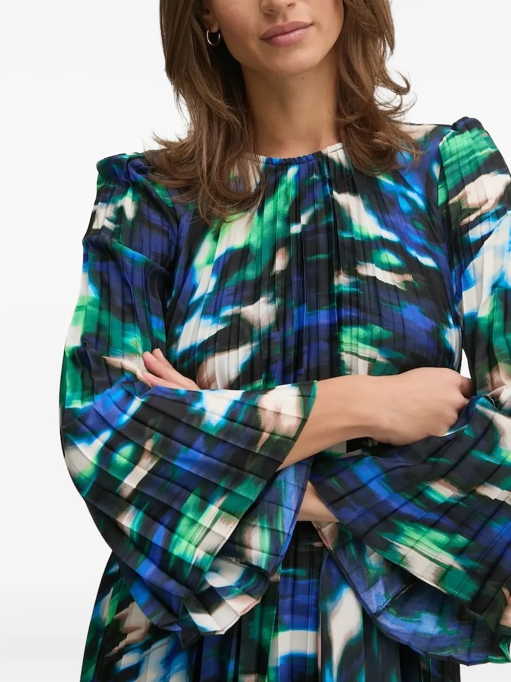 DKNY Jurk met abstracte print Groen