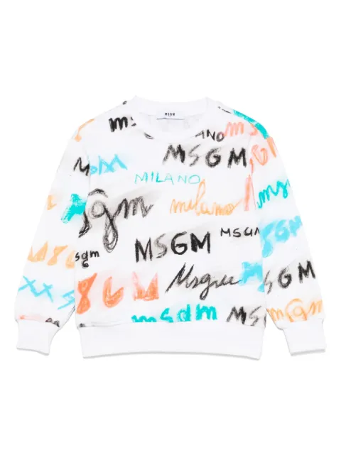 MSGM Kids logo-print sweatshirt