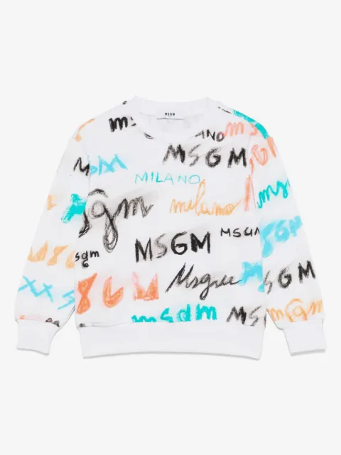 MSGM Kids logo-print sweatshirt