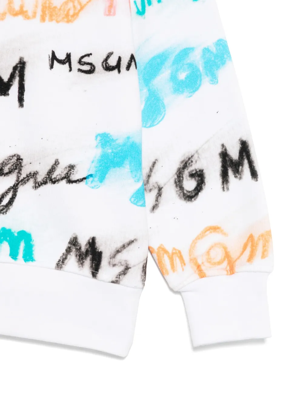 MSGM Kids Sweater met logoprint Wit