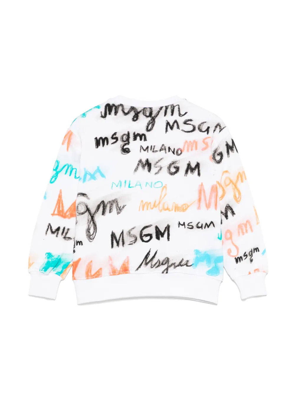 MSGM Kids Sweater met logoprint - Wit