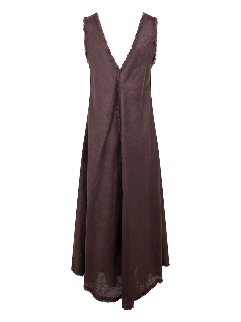 P.A.R.O.S.H. fringe-edge maxi dress - Bruin