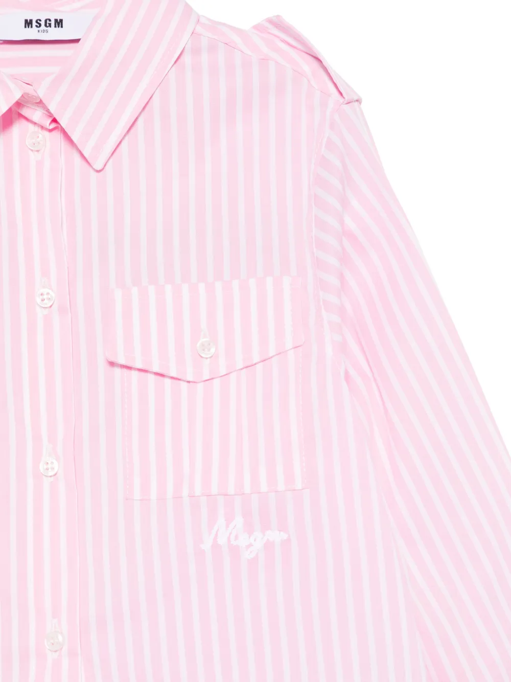 MSGM Kids Gestreept shirt Roze