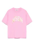 MSGM Kids logo-embellished T-shirt - Pink