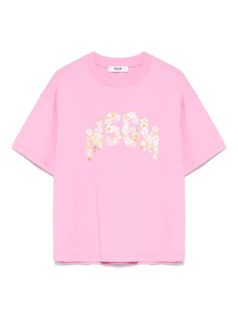 MSGM Kids logo-embellished T-shirt