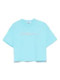 MSGM Kids logo-embellished T-shirt - Blue