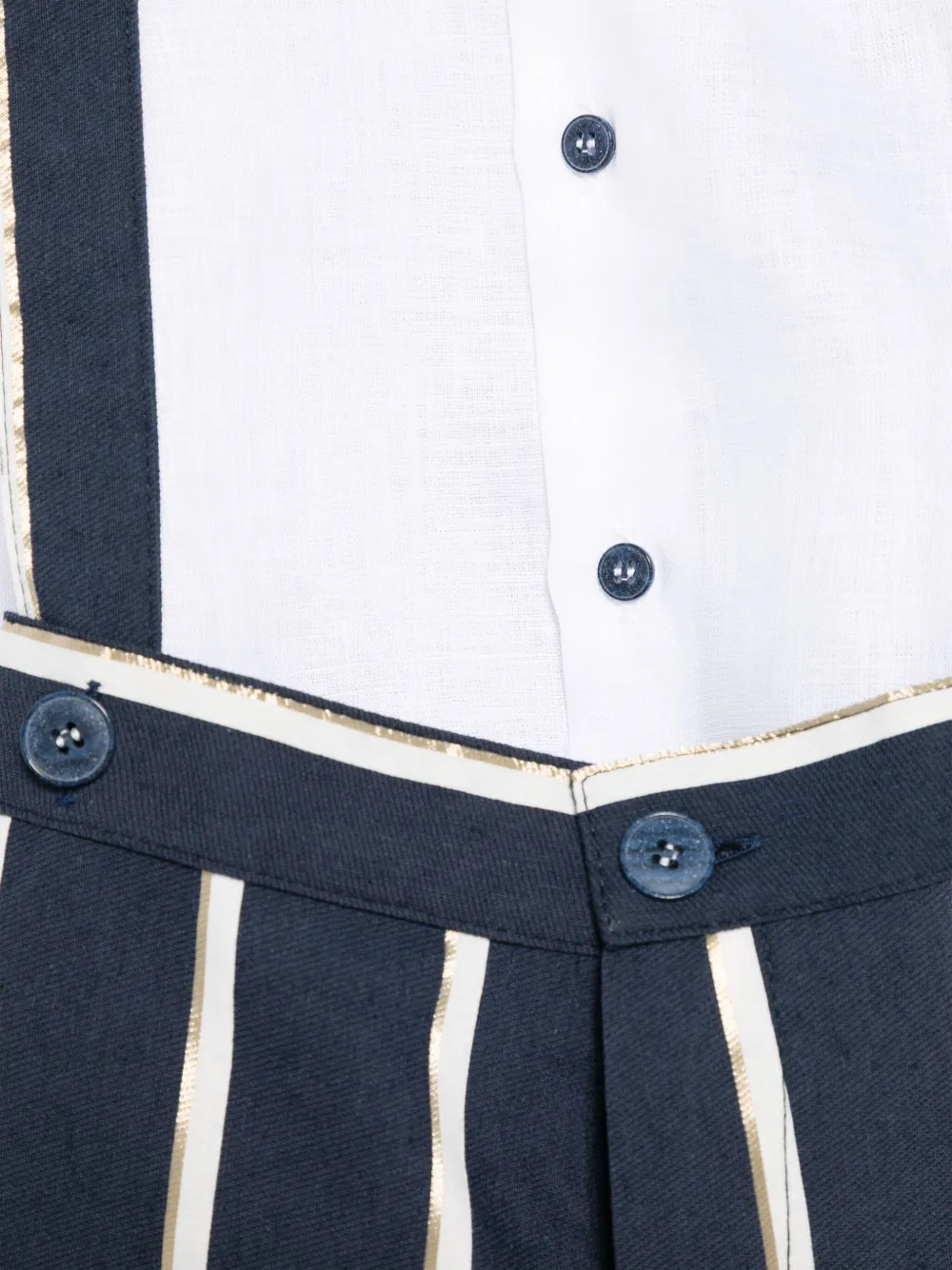 Colorichiari Gestreept shirt en broek Blauw