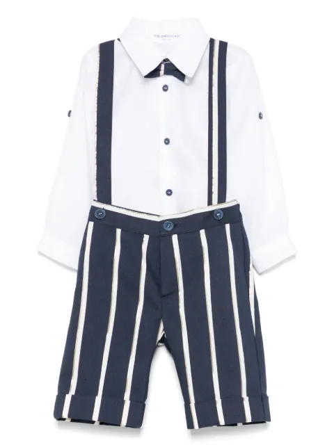 Colorichiari striped shirt and trousers set