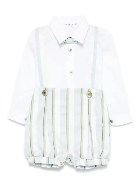 Colorichiari striped shirt and shorts set